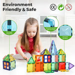 60pc Magnetic Building Blocks Set Stem Educational Toys For Kids Gifts | Multi Colour