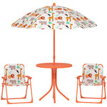Children Table And Chair Set, Kids Patio Set With Umbrella