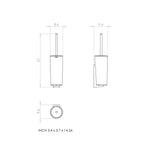Toilet Brush Freestanding Self-adhesive Start Collection | Matte White