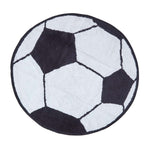 Cotton Tufted Football Children Rug | 120cm | Black & White