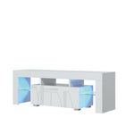 Floe Tv Unit 130cm With Led Lights | White