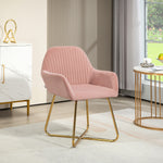 Accent Chair Velvet-feel Upholstered Lounge Armchair | One Size | Pink