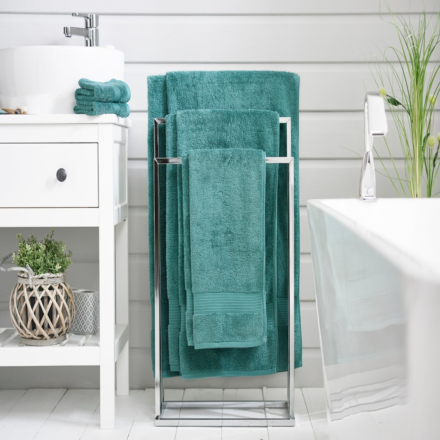 Bliss Pima Supersoft Ultra Absorbent Cotton Towels | Face Cloth (x4) | Mint