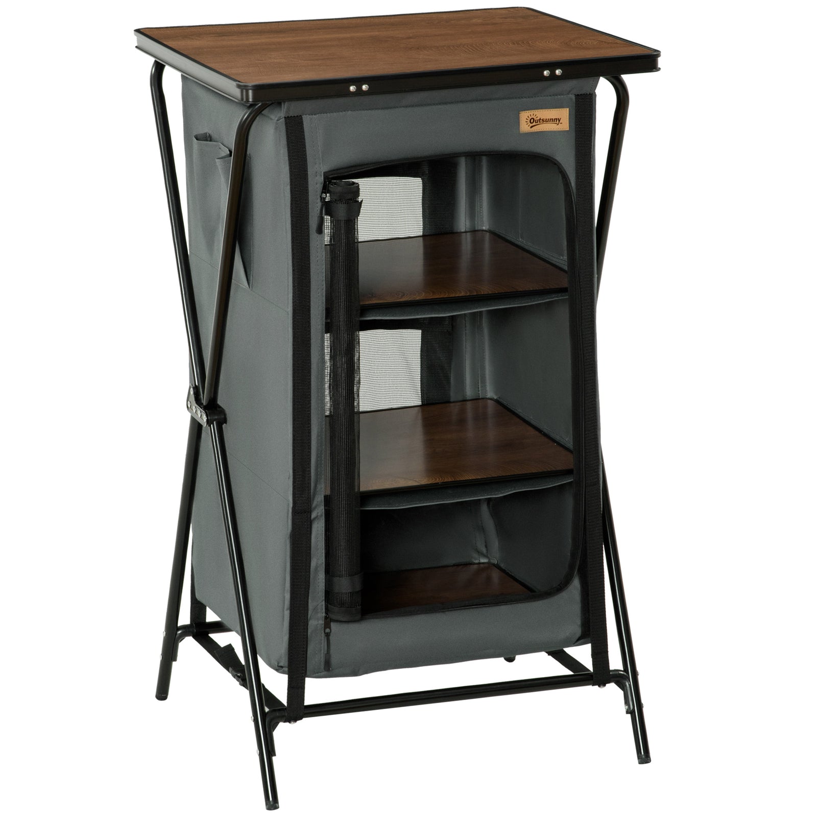 Camping Cupboard Aluminium Foldable Kitchen Station W/ Bag