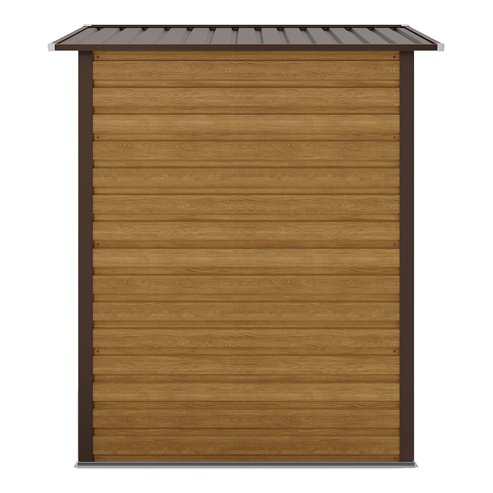 6×4ft Outdoor Metal Shed – Tawny Galvanized Steel Storage With Lockable Door & Ventilation