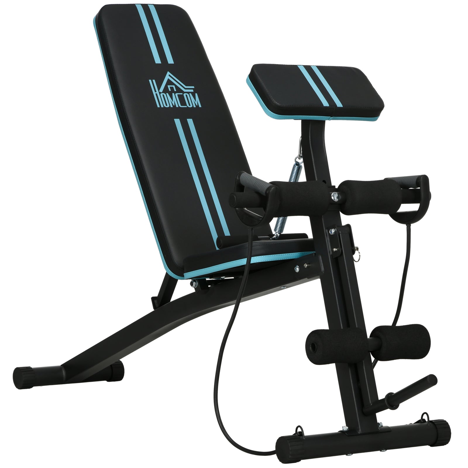 Foldable Adjustable Weight Bench, Full Body Workout, Blue