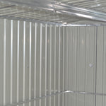 10.83  x 10.3 FT Waterproof Outdoor Metal Shed Garden Storage Tool Shed Apex Roof Double Door With Log Storage Store