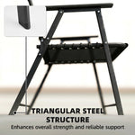 Folding Garden Chairs, Outdoor Chairs Set | Set of 4 | Black