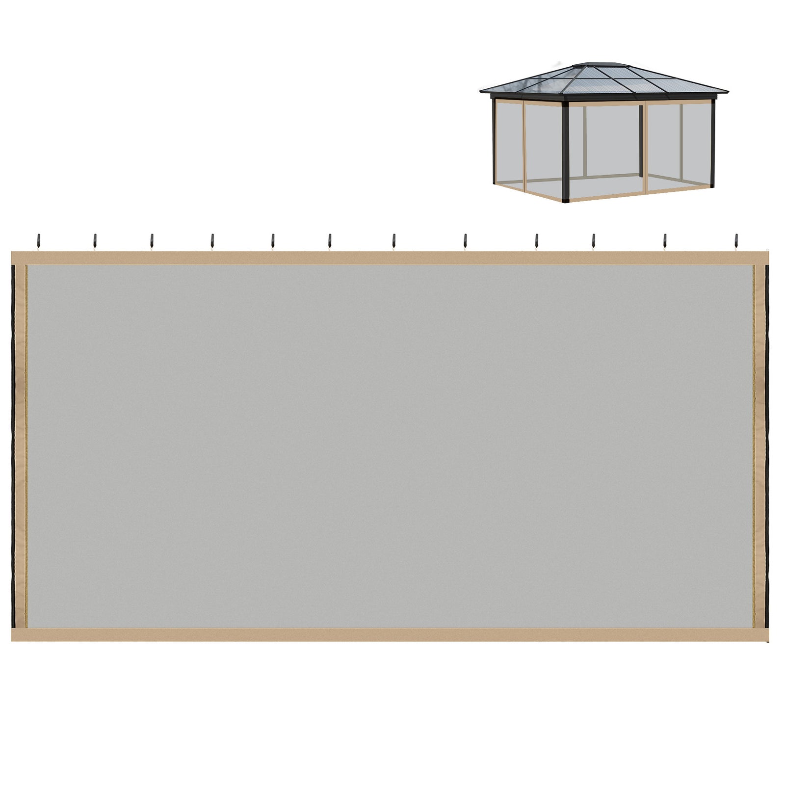 302x207cm Universal Gazebo Mesh Netting Screen Walls