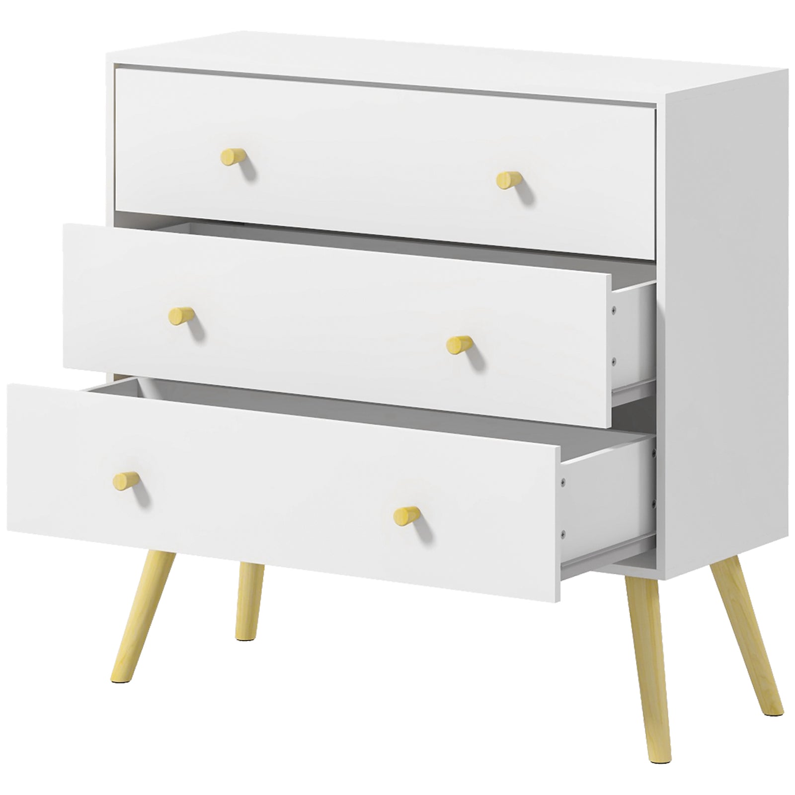 Chest Of Drawers, 3 Drawer Unit Storage Cabinet Bedroom
