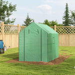 Walk-in Greenhouse W/ 3 Tier Shelves | Green