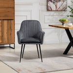 Set Of 2 Carrara Velvet Dining Chairs