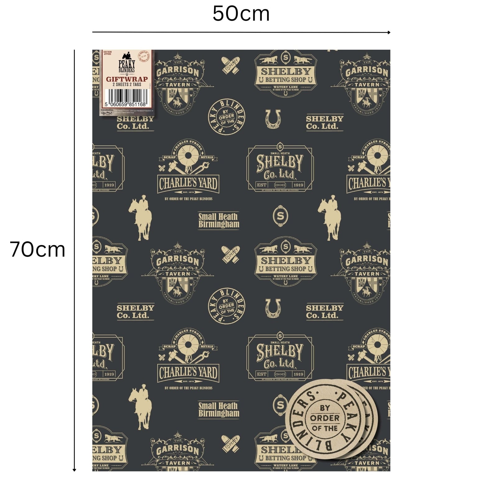 Peaky Blinders 4 Sheet 4 Tag Gift Wrap Bundle Official Product