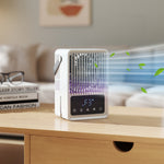 4-in-1 Mini Air Cooler With 7 Colour Rgb Light, Cooling Fan | Black