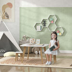 3 Pieces Kids Table And Chair Set For Playroom, Bedroom