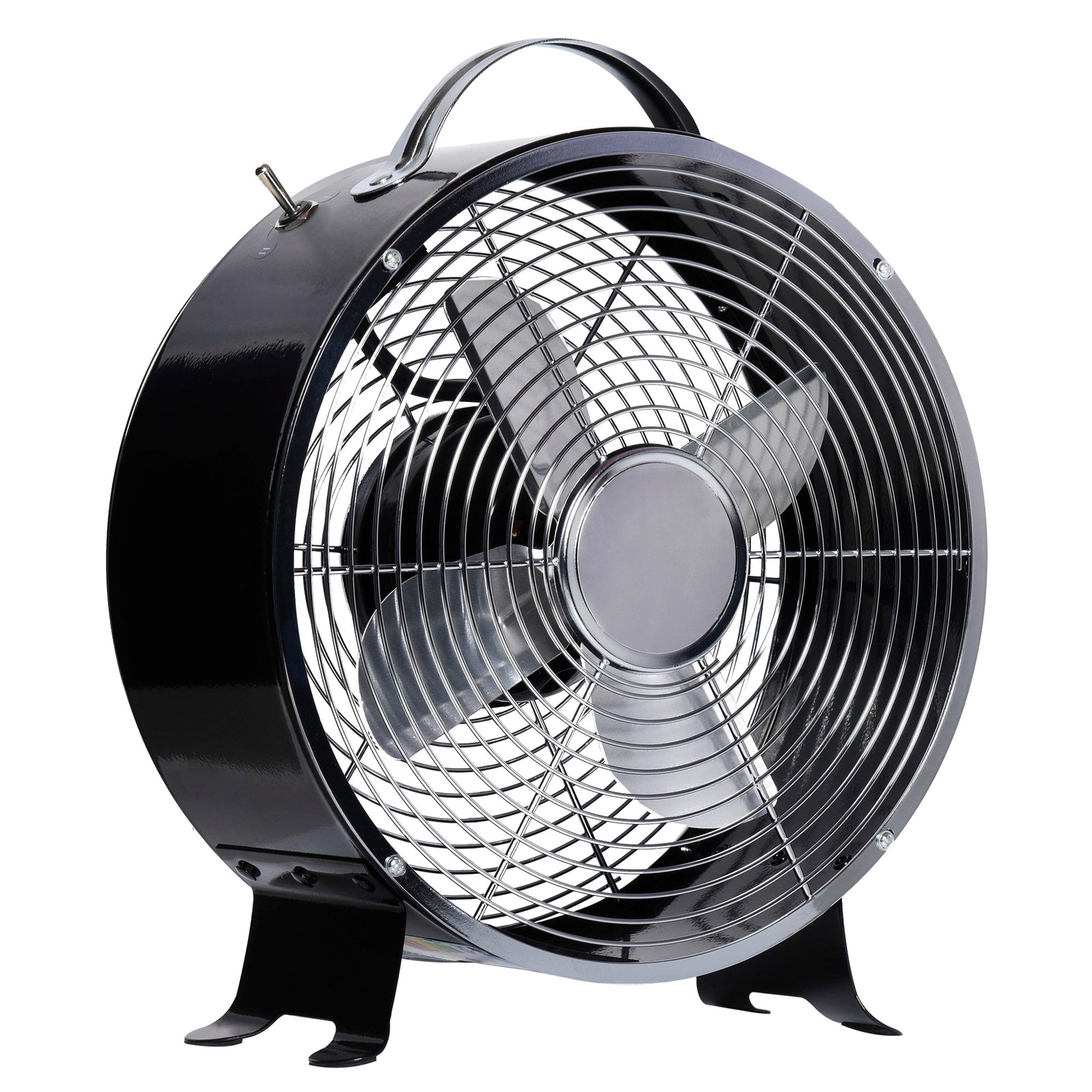 10" 2-speed Electric Fan W/ Safe Guard Anti-slip Feet | One Size | Black
