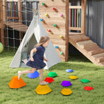 11pcs Kids Stepping Stones, Non-slip Stackable River Stones | Multi Colour