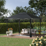 4 X 4m Outdoor Pop-up Canopy Tent Gazebo Adjustable Legs Bag | Dark Slate Gray