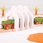Wooden Dinosaur Train Engine & Carriages