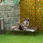 Pawhut Elevated Dog Bed Cooling Raised Pet Cot For Indoor Outdoor Use, Xx Large | Brown