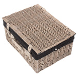 Wicker 40cm Antique Wash Picnic Basket | Black