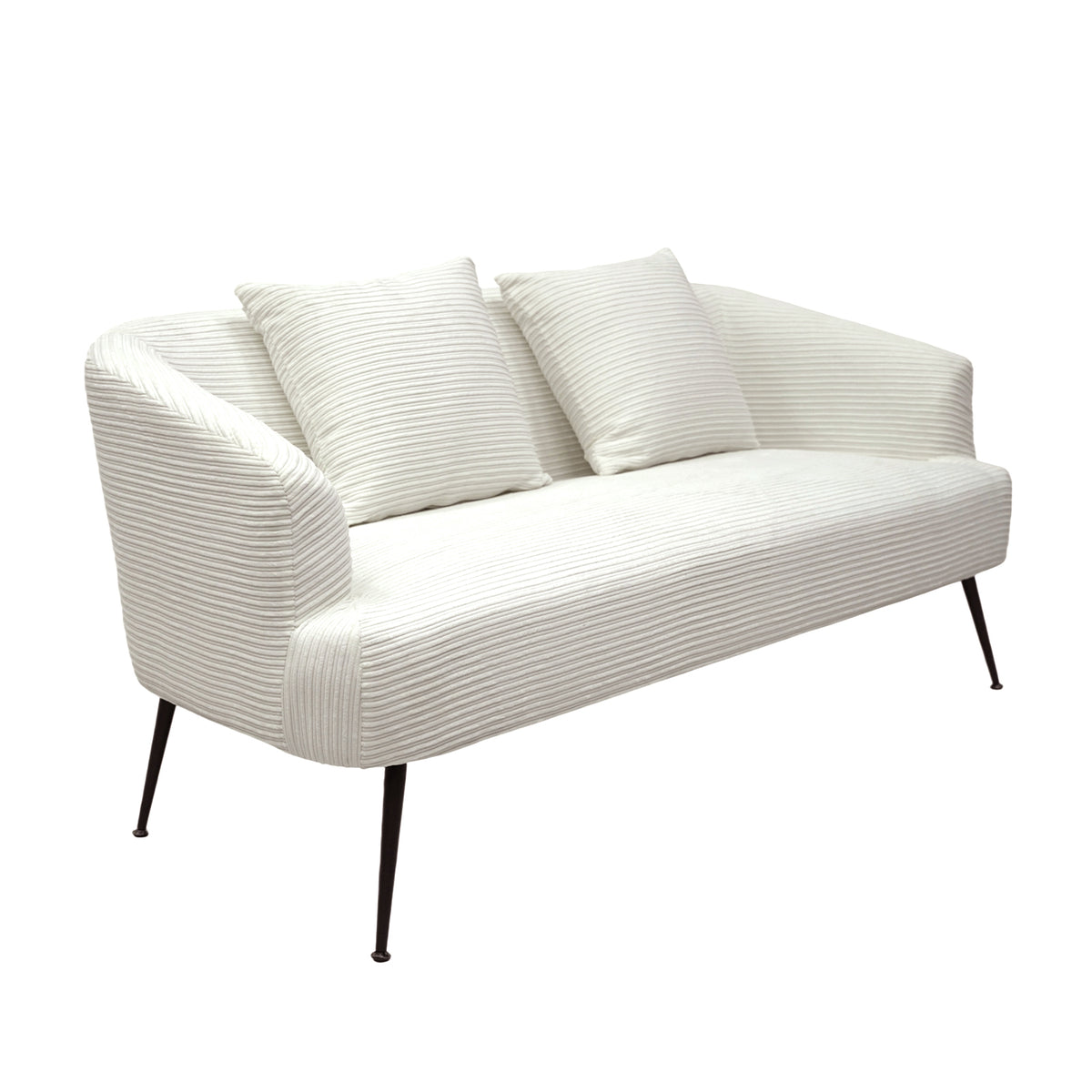 Breeins Modern Corduroy 2-seater Sofa With 2 Scatter Cushions