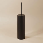 Toilet Brush, Black Matt, Freestanding. Collection Kubic
