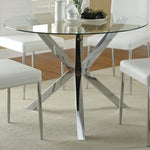 90cm Dia Dining Table Round Tempered Glass Coffee Table
