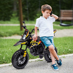 12v Aprilia Licenced Kids Electric Motorbike With Training Wheels | Yellow