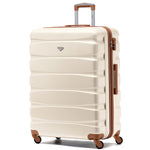 29" Large Suitcase Check-in Hold Luggage Hard Shell 4 Wheels Tsa Lock | Large | Cream