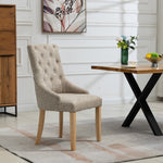Set Of 2 Ravenna Fabric Dining Chairs | Brown