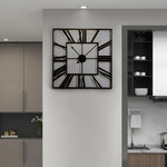 Modern Square Oversized Decorative Metal Wall Clock