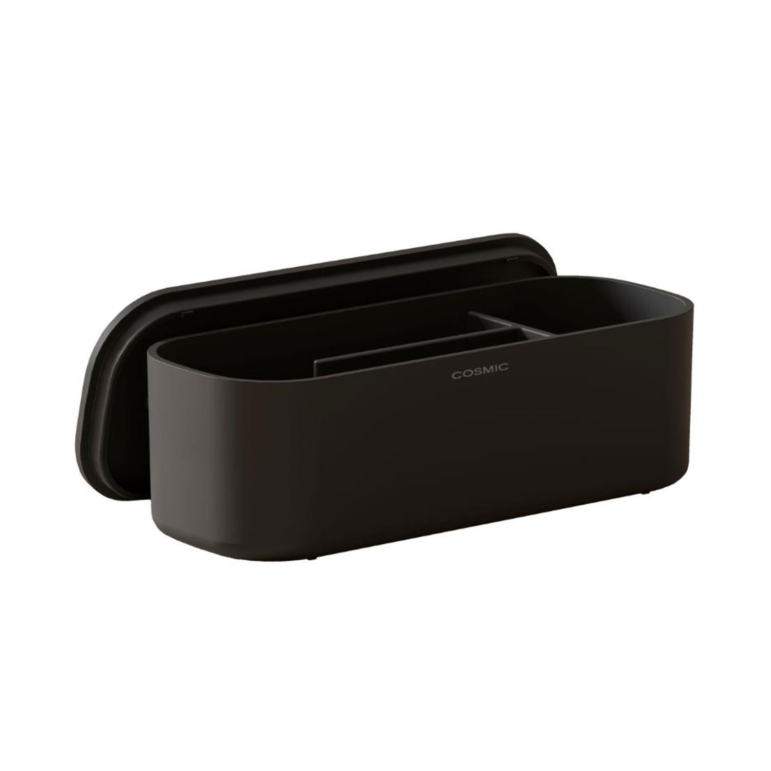 Bathroom Organiser Storage Box Freestanding Alife Collection | Matte Black