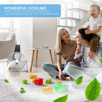 14/16/20" Circular Floor Fan - Powerful Air Cooling Fan With 3 Speed Settings | 20" | Silver