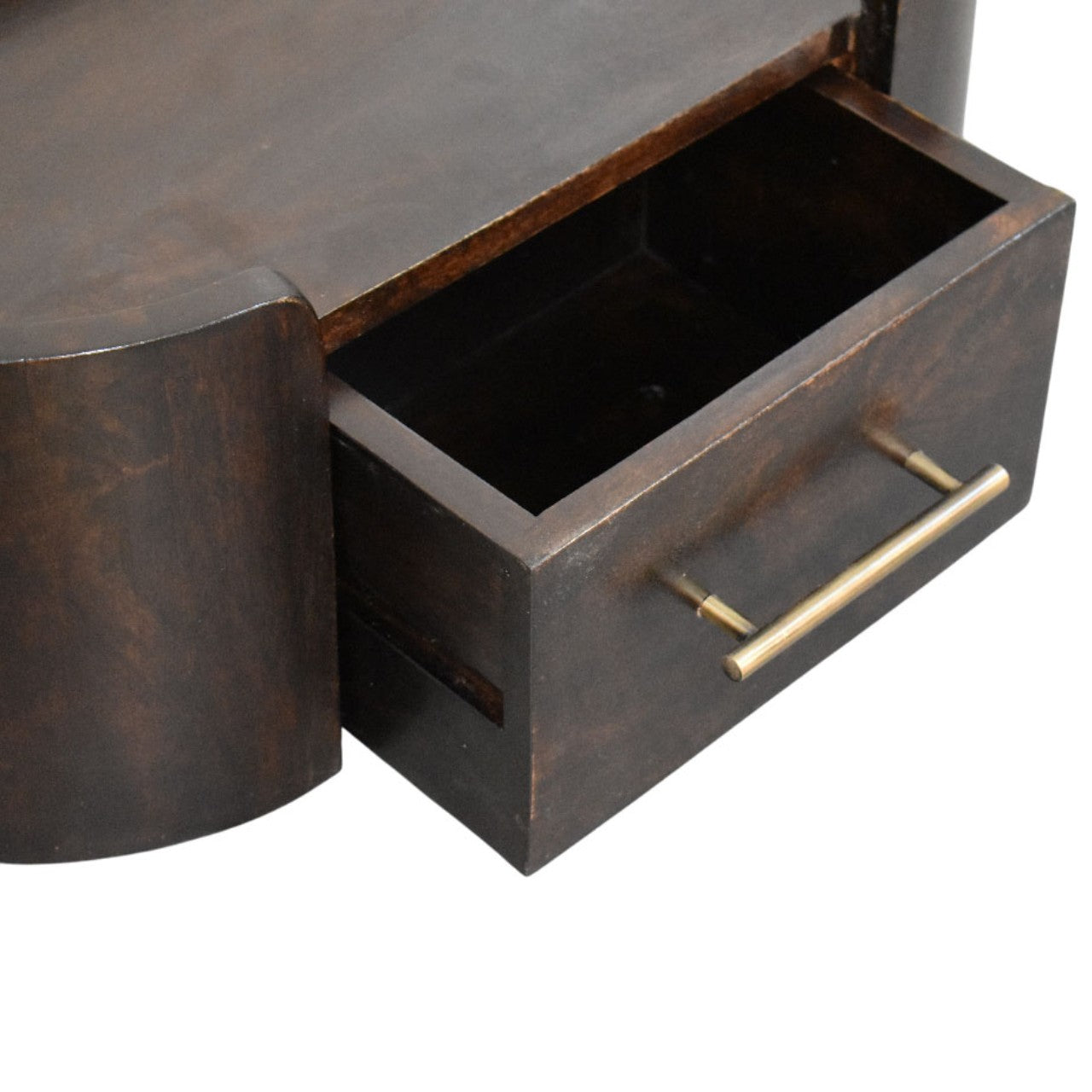 Valencia Wall-mounted Bedside, 1 Drawer, Dark Brown | Brown