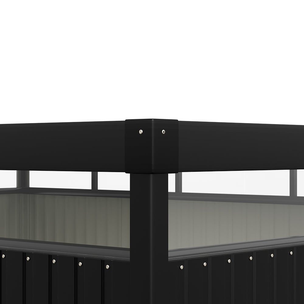 Breeins 12.86 × 10.07 Ft Metal Garden Storage Shed Skylight Roof Shed Spacious Garden Storage Solution & Lockable Door