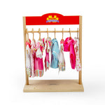 Wooden Clothes Rail for Ragdoll Outfits