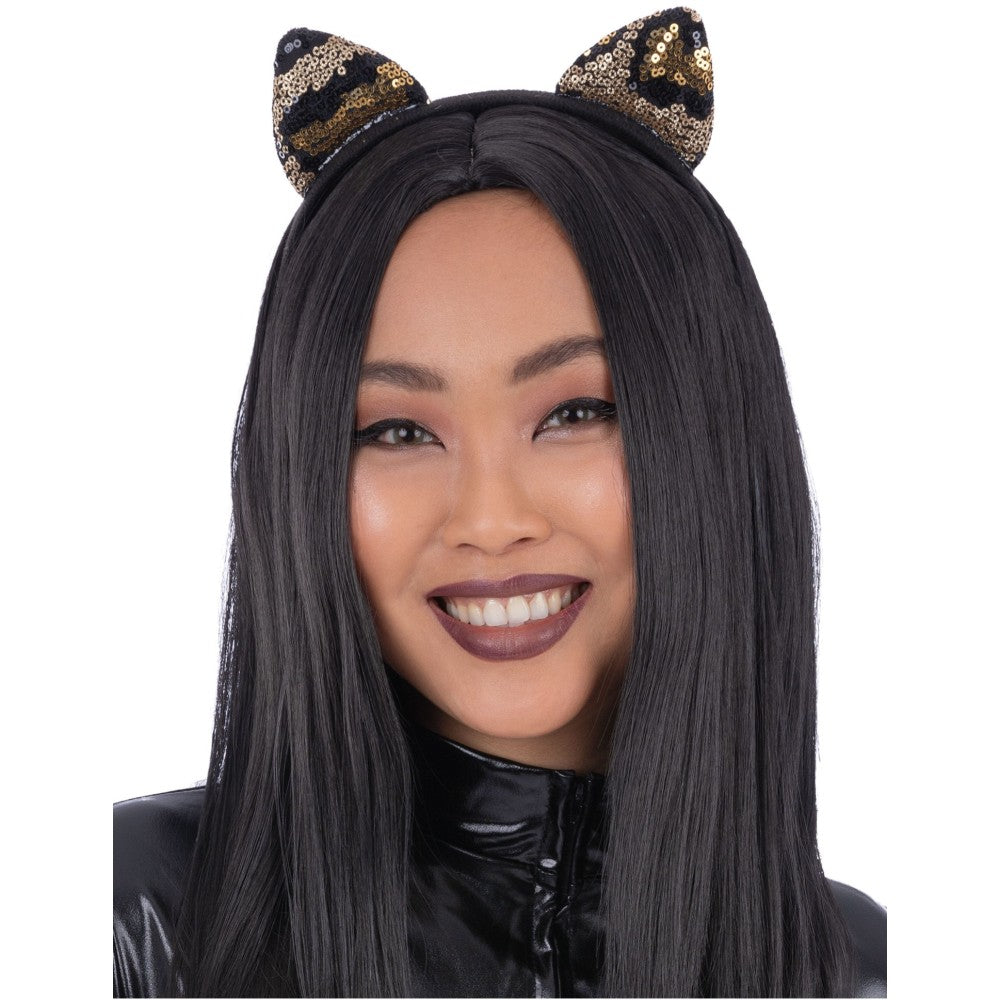 Sequin Leopard Cat Ear Headband