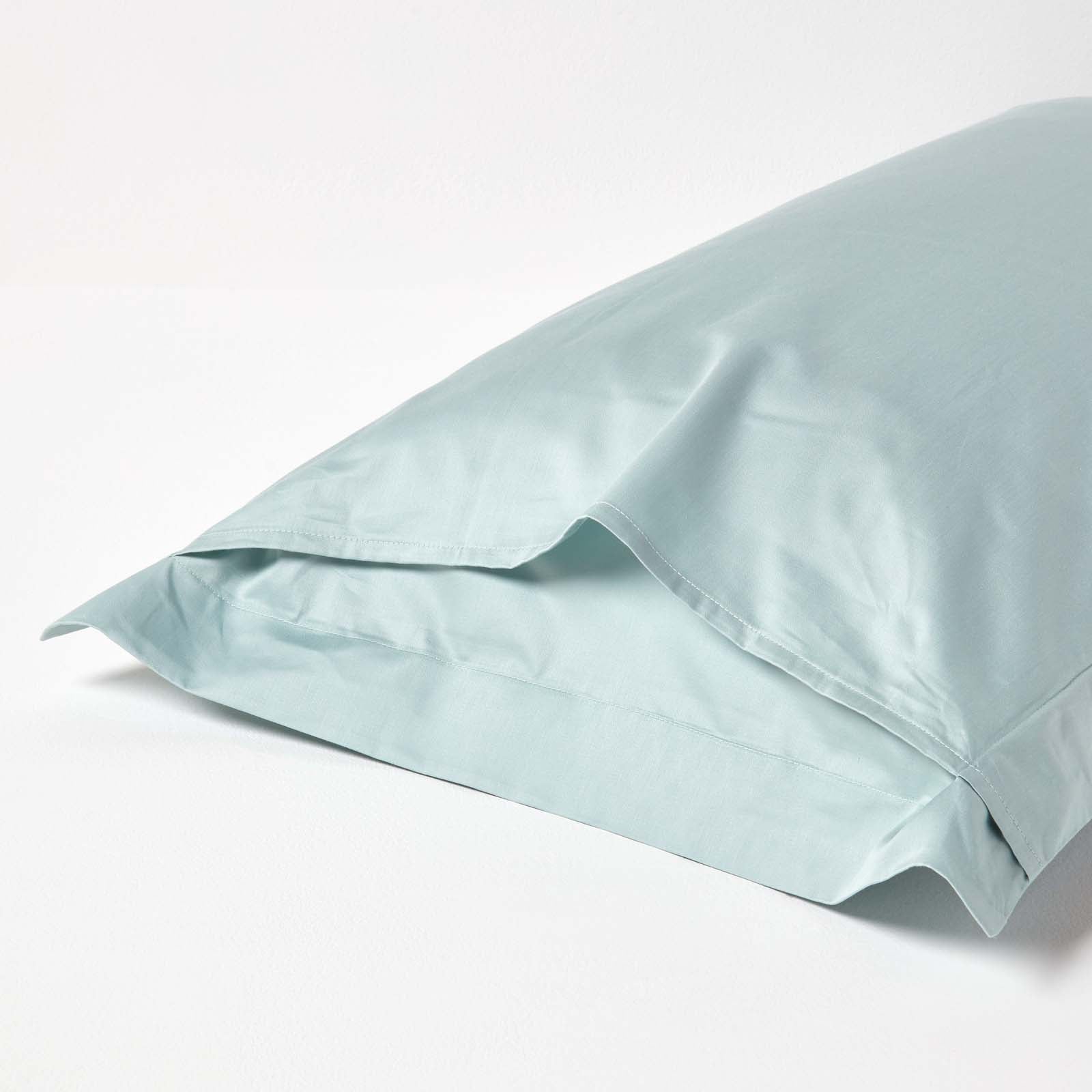 Organic Cotton Oxford Pillowcase 400 Tc | 48 x 74cm | Duck Egg Blue