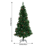 1.8m Artificial Christmas Tree With Foldable Metal Stand