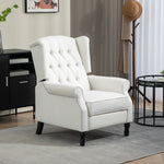 Manual Reclining Armchair W/ Footrest | Cream