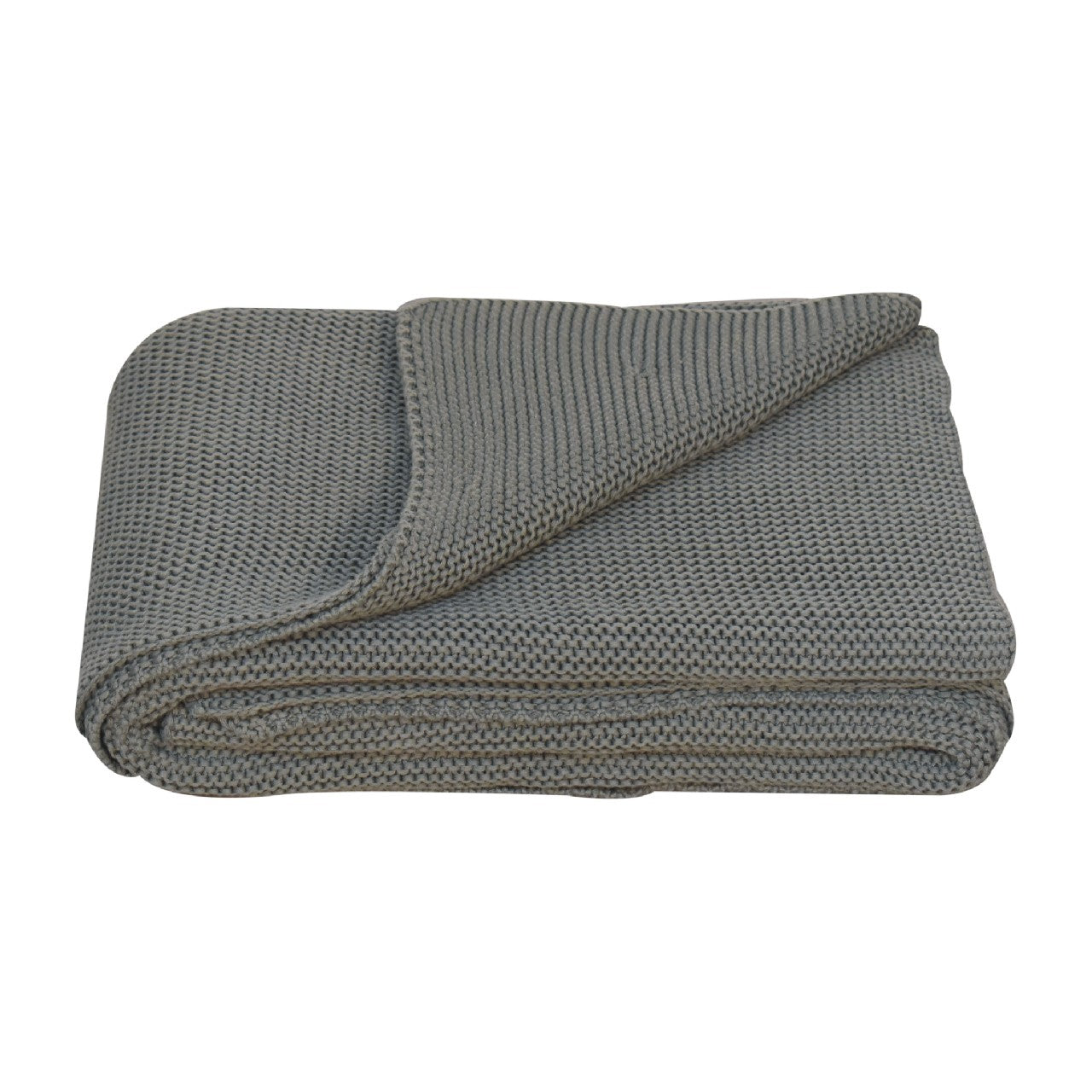 Double Knitted Throw | Olive Green