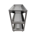 Tool Storage Heavy Duty Durable Garage Trolley Workshop 3 Tier Wheel Cart Shelf | Grey