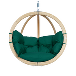 Globo Single Seat Weatherproof Hanging Egg Hammock Chair in Verde