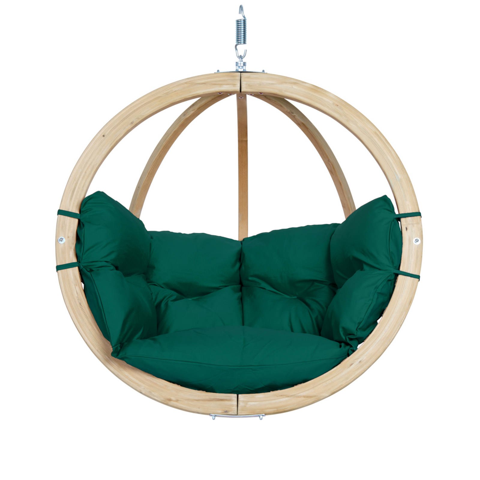 Globo Single Seat Weatherproof Hanging Egg Hammock Chair in Verde