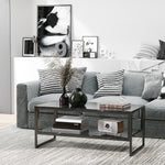 Two-tier Coffee Table, Marble Effect | Black