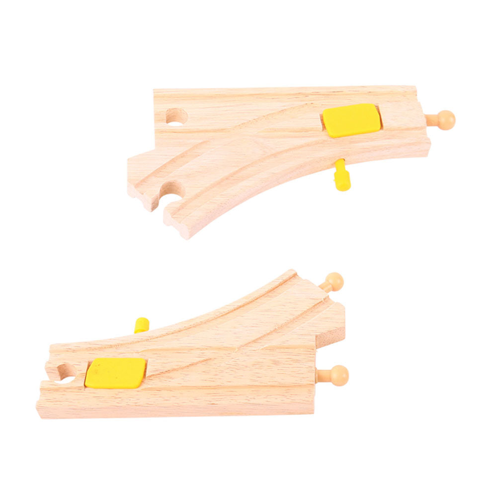 2 Mechanical Railway Switches for Wooden Train Sets
