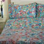 Floral Mosaic Blue Duvet Cover Set | Double | Blue