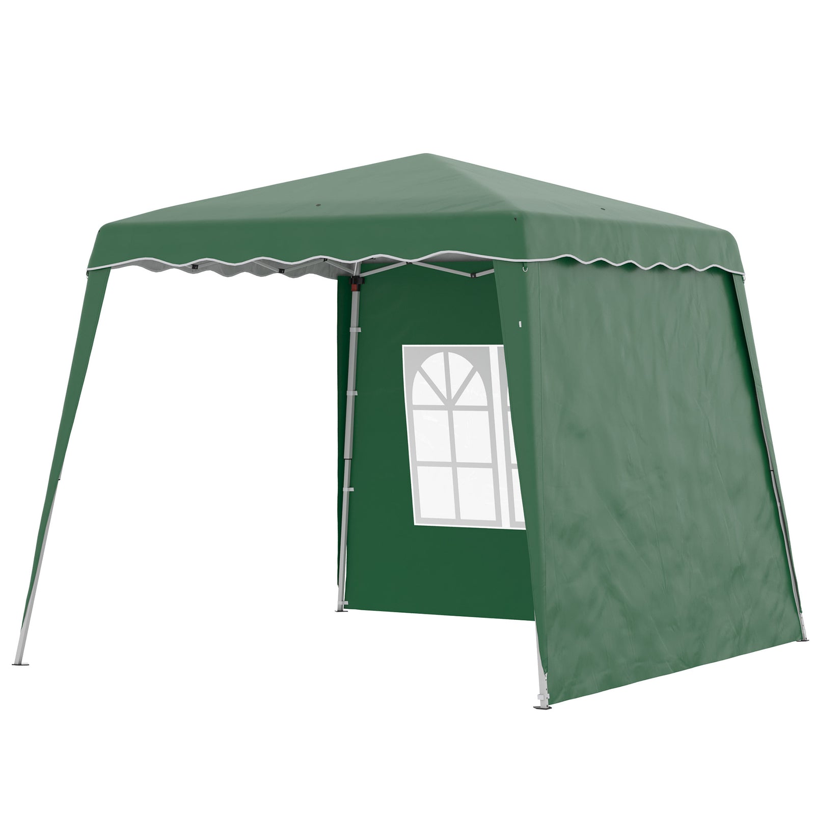 Uv50+ Pop Up Gazebo Canopy Tent With Carry Bag, 2.4 X 2.4m | Green