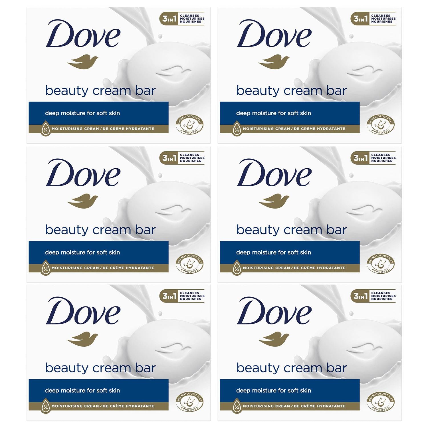 Original Beauty Cream Bar With Deep Moisture For Soft & Smooth Skin, 6x90g